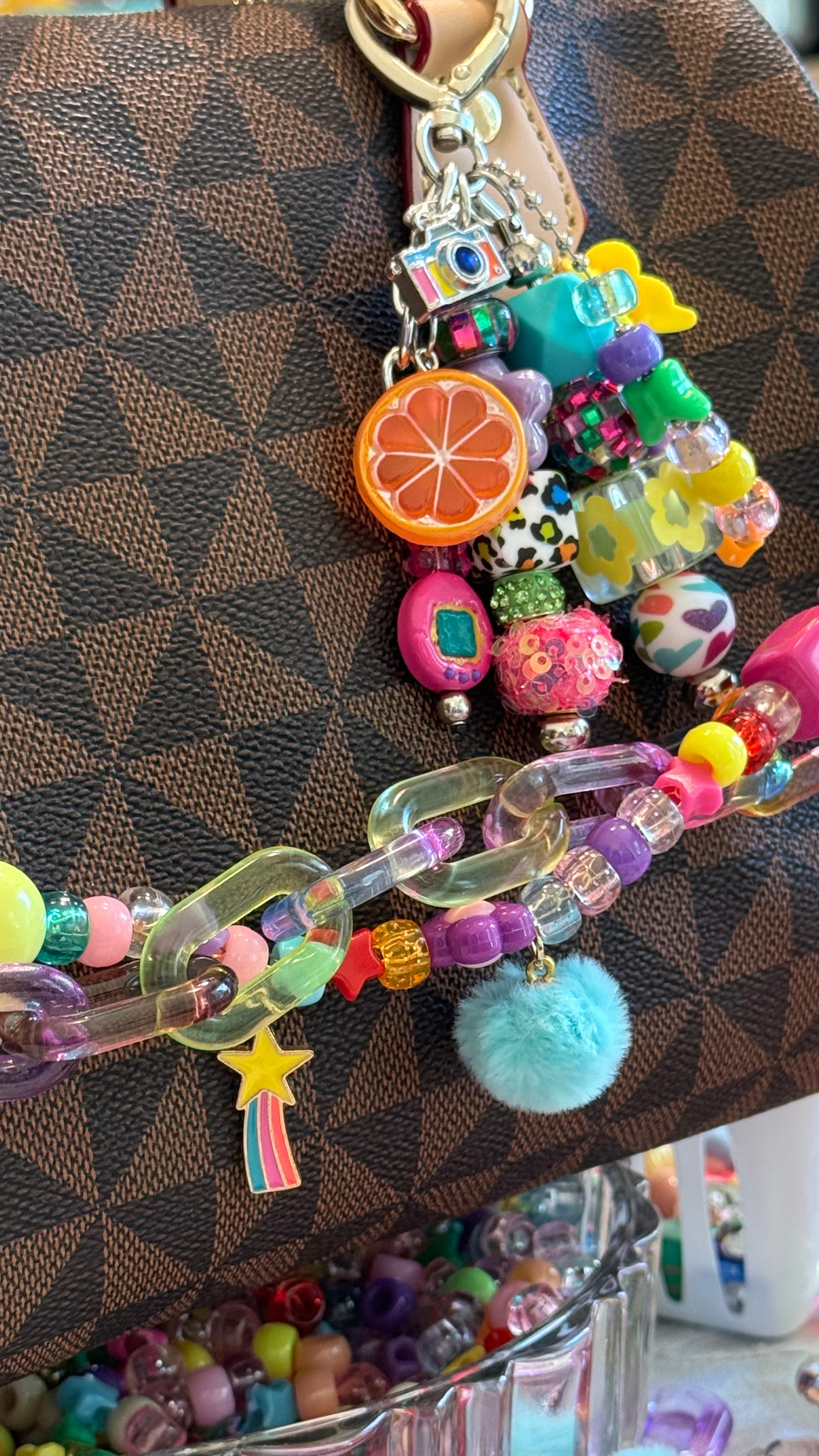 Y2K BAG CHARM & CHAIN BUNDLE