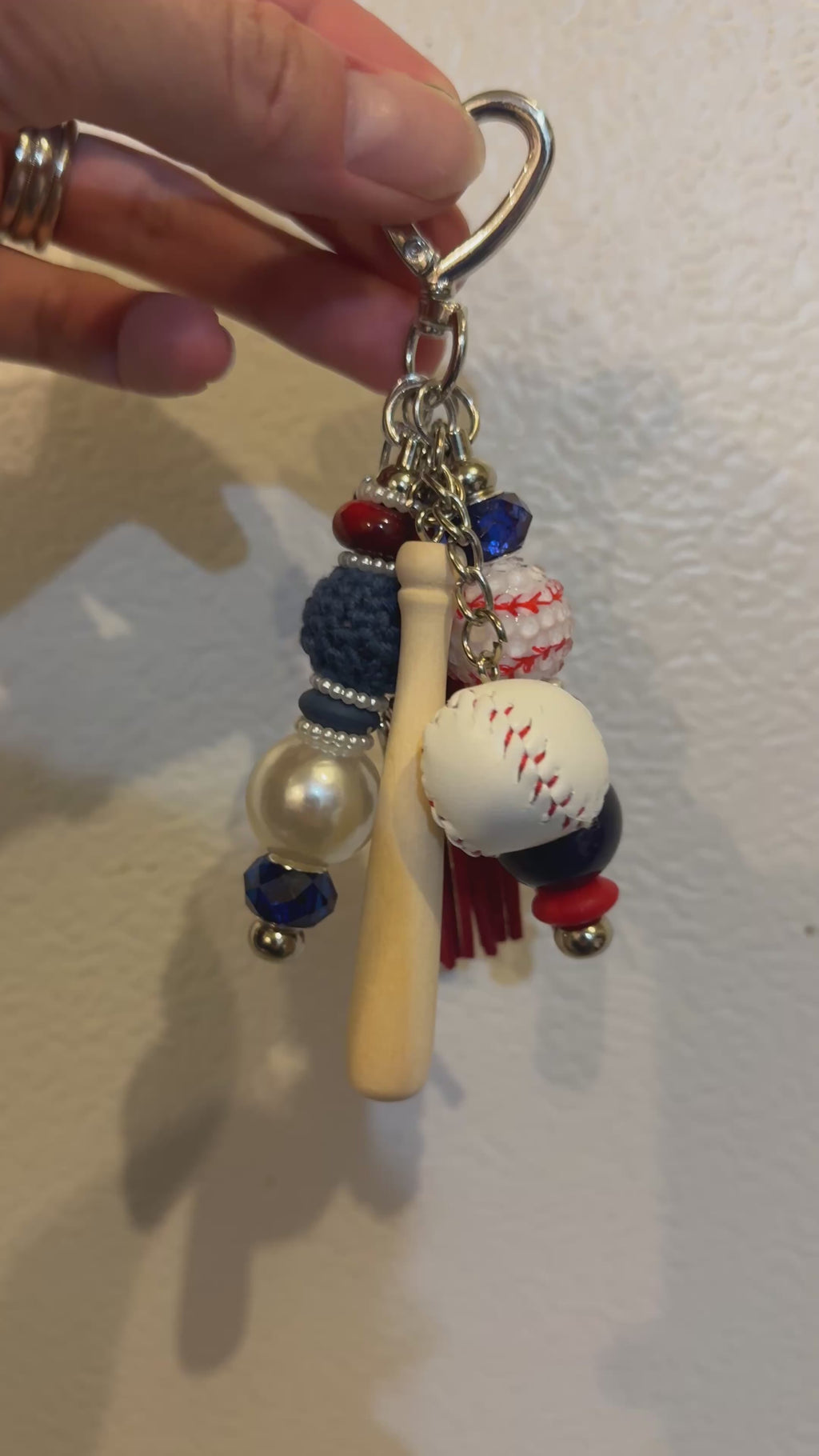 Customizable Baseball (sport) Bag Charm