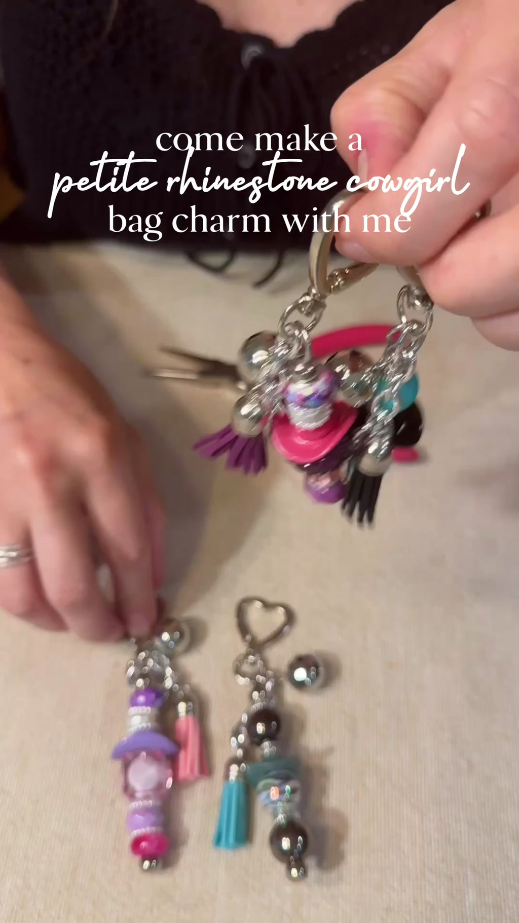 The Petite Rhinestone Cowgirl Bag Charm