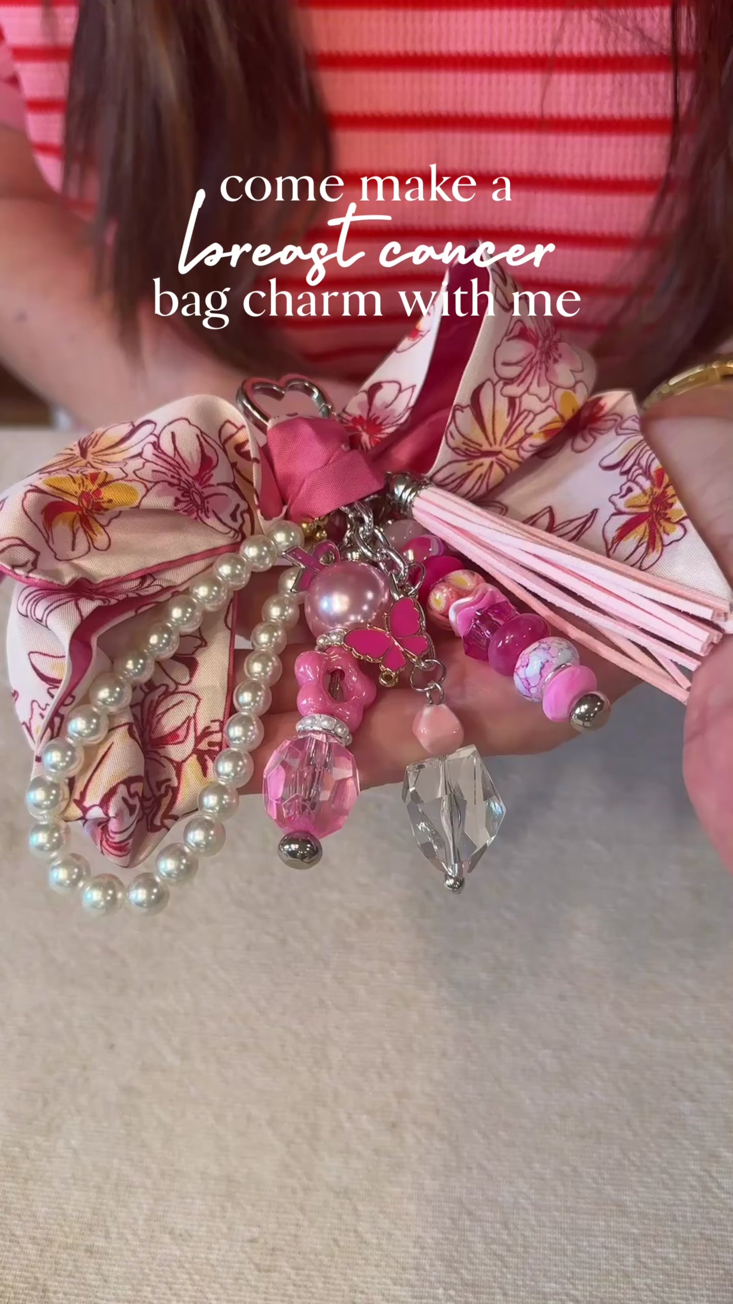 “Breast Friends” Breast Cancer Awareness Bag Charm