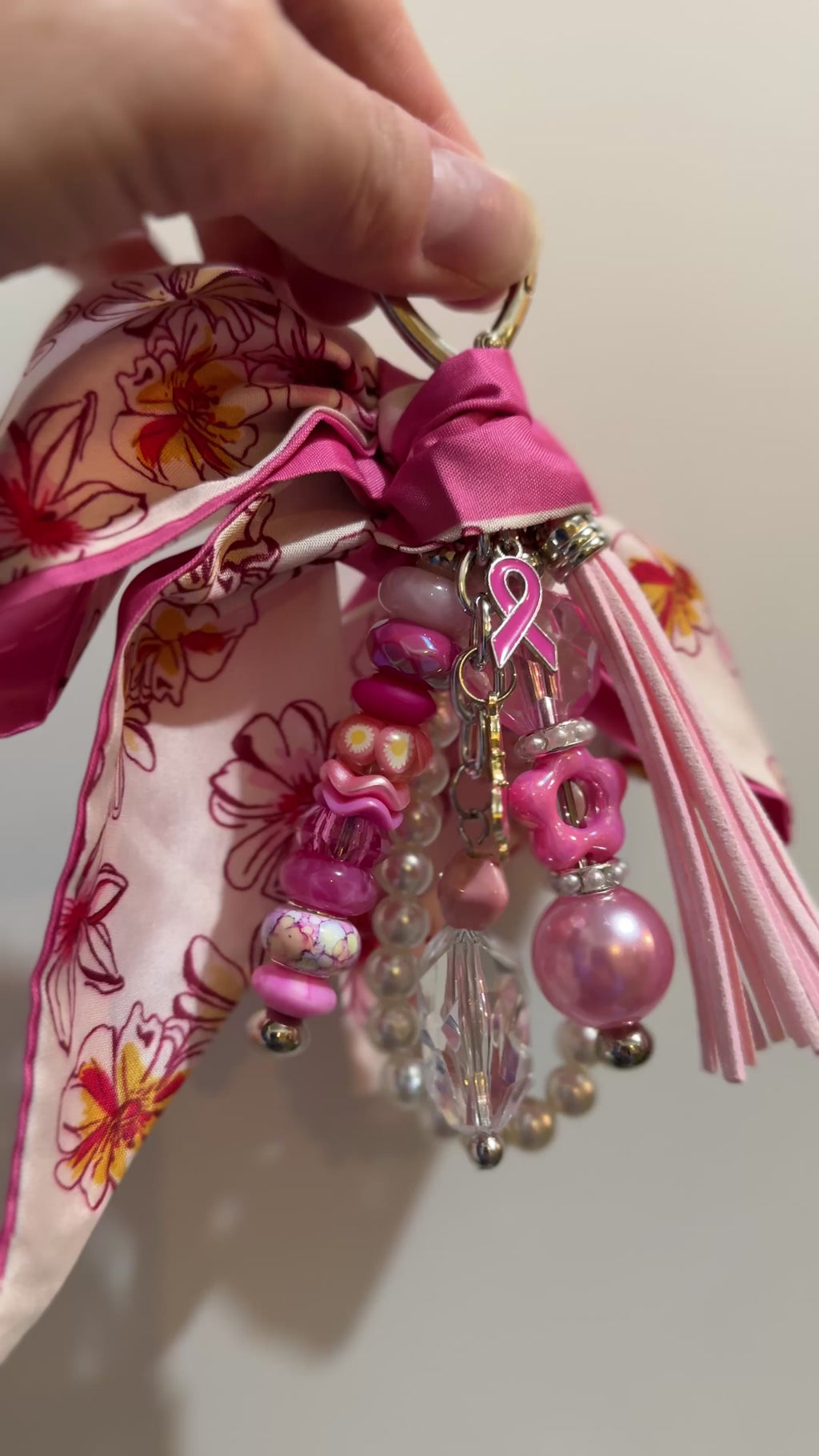 “Breast Friends” Breast Cancer Awareness Bag Charm